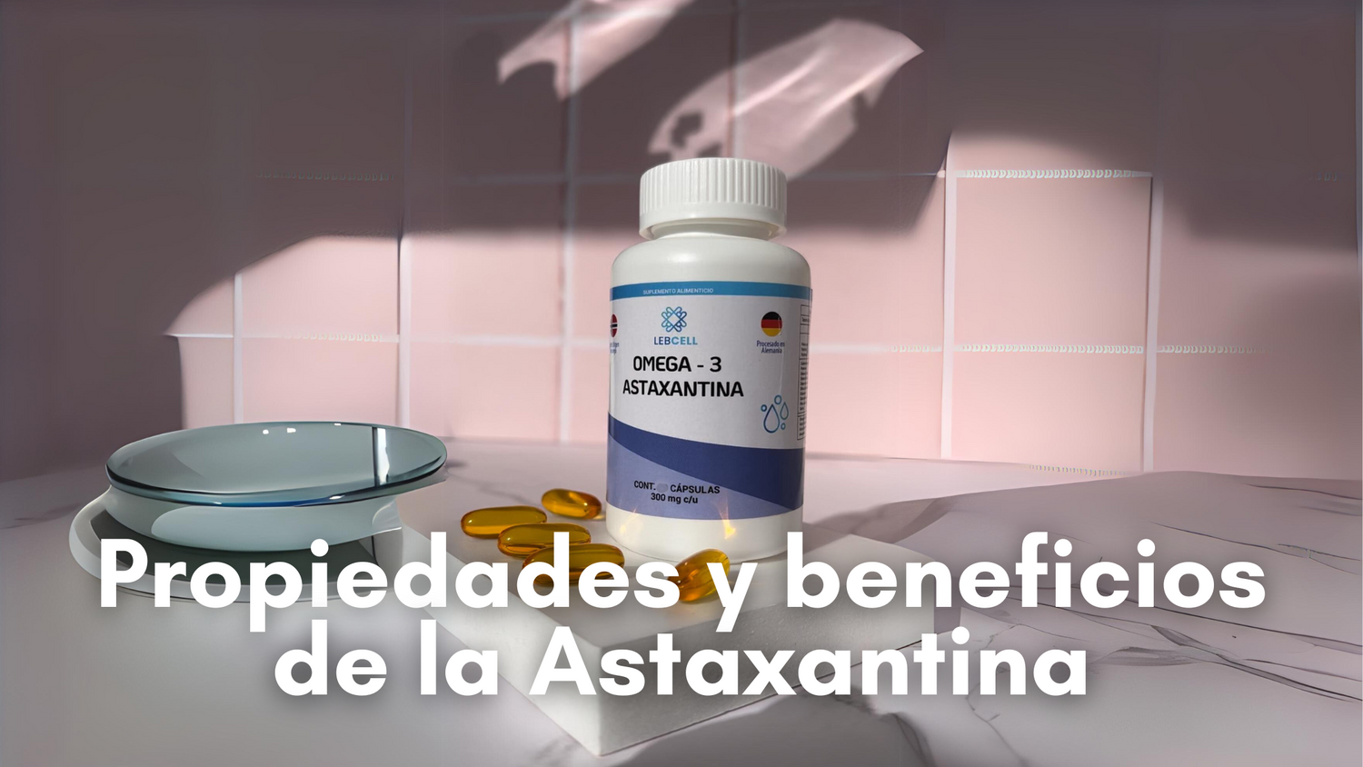 Banner de propiedades y beneficios de la Astaxantina.