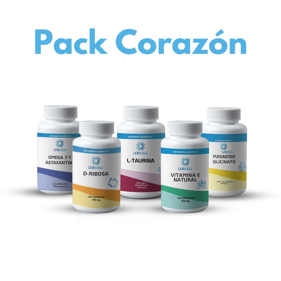 Pack corazón; Varios frascos para el cuidado del corazón.