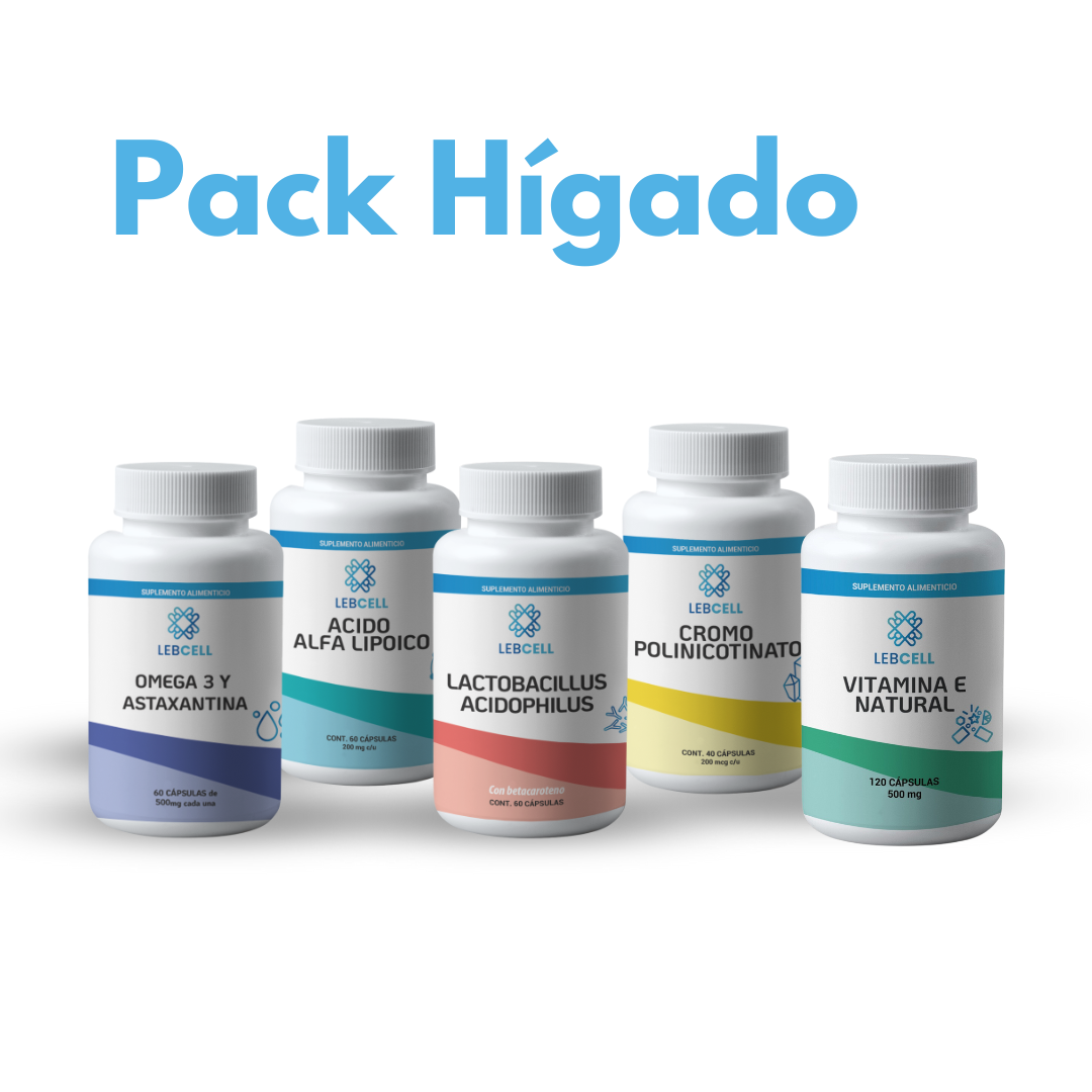 Pack hígado; Varios suplementos para el mejoramiento del metabolismo.