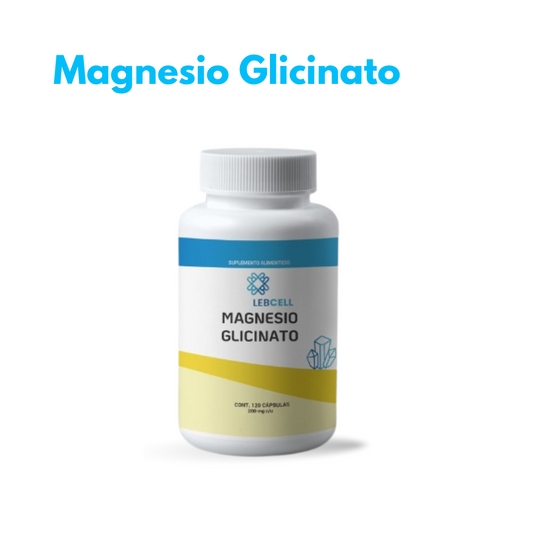 Magnesio glicinato; Frasco de un un mineral con efecto relajante.