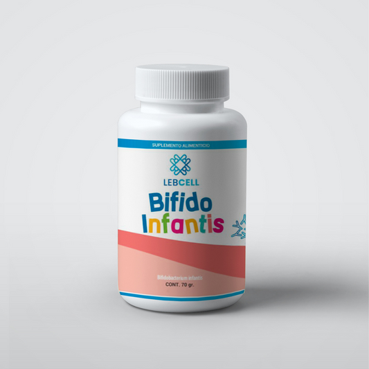 Bifido infantis x1; Muestra de un probiotico para niños y bebes. 